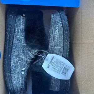 Hey Dude Black and Gray Fur Boots